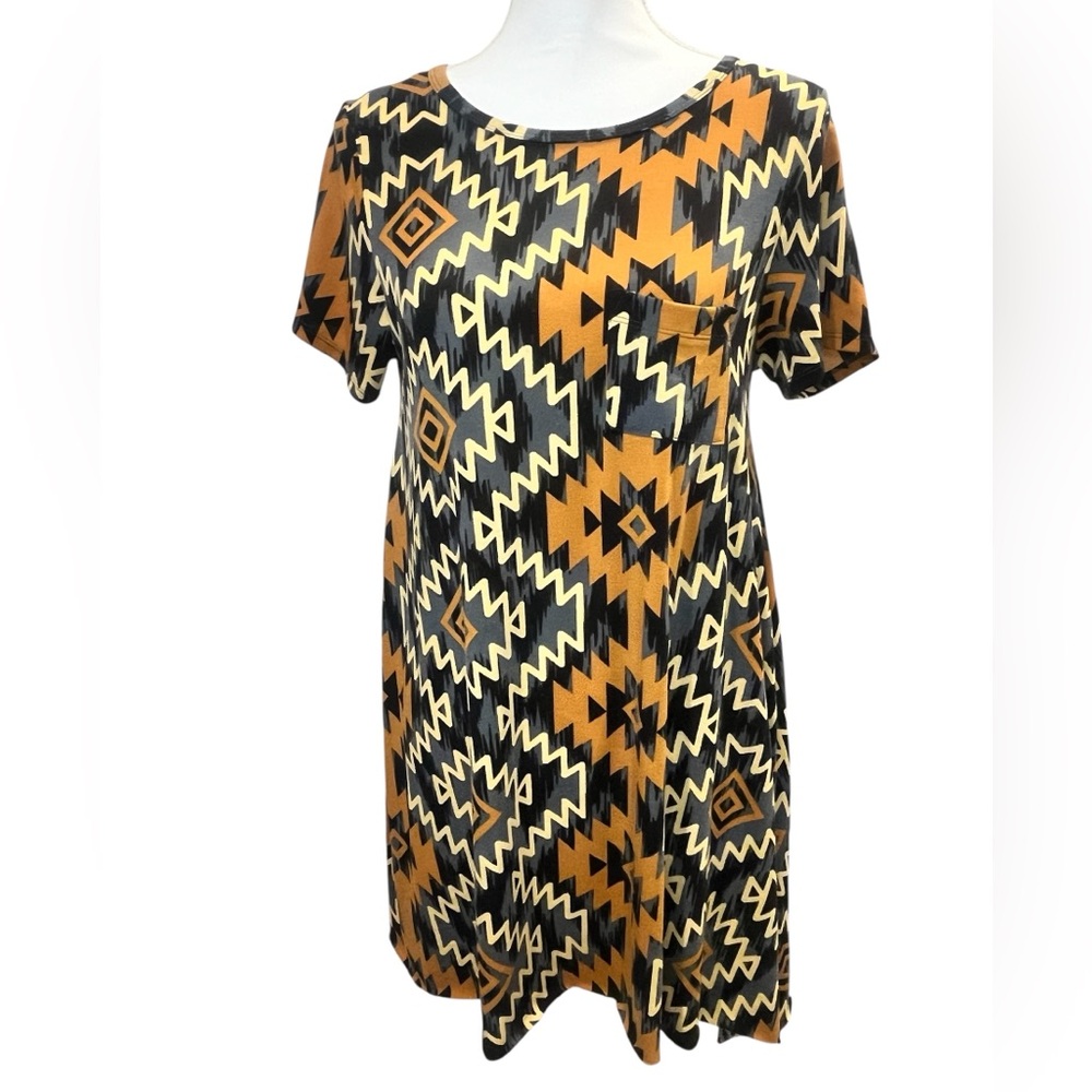 067-Lula Roe Tribal Print Dress Size:XS